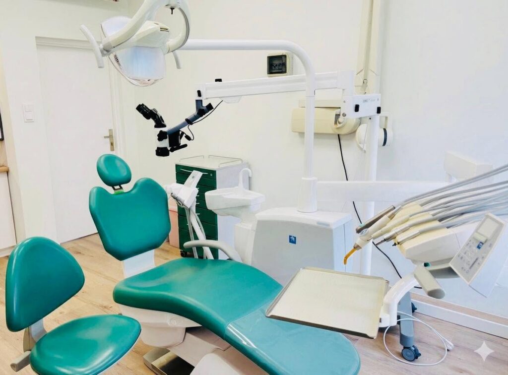 Gabinet stomatologiczny AR-VITA w Świdnicy — fotel dentystyczny i mikroskop do leczenia kanałowego